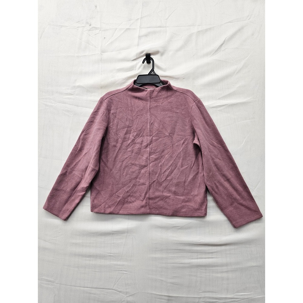A New Day Womens Mock Neck Sweater Mauve Cotton Blend Casual Size Small